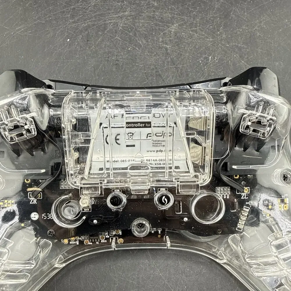 Afterglow Transparent Wireless Wii U Controller PDP Untested